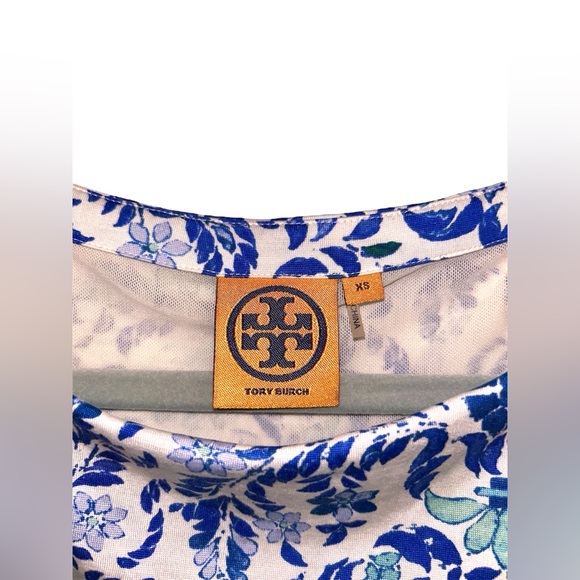 Tory Burch - Floral Blue and White Dress - Picture 3 of 3